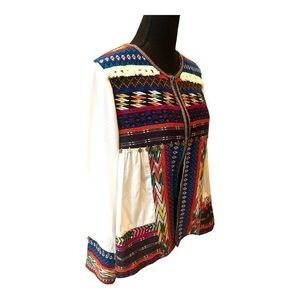 Harper & Sloane embroidered multicolored jacket L